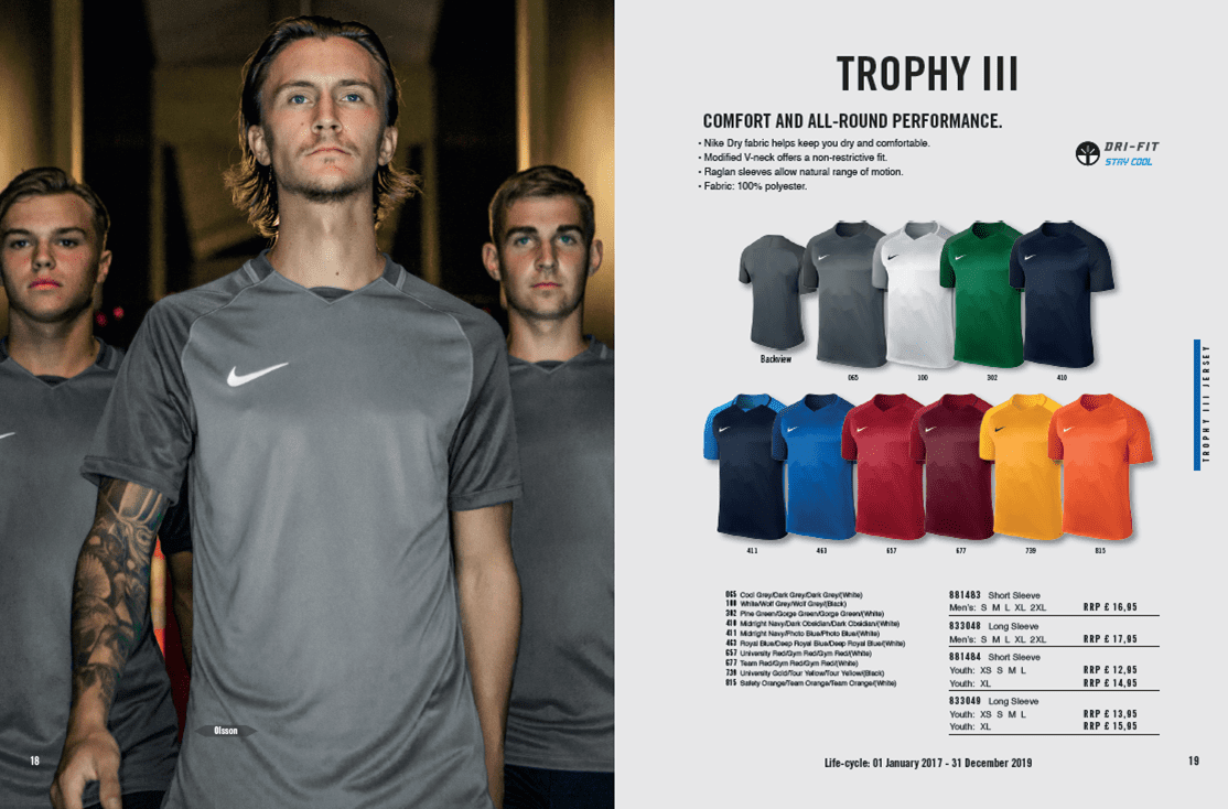 nike teamwear catalogue 2019
